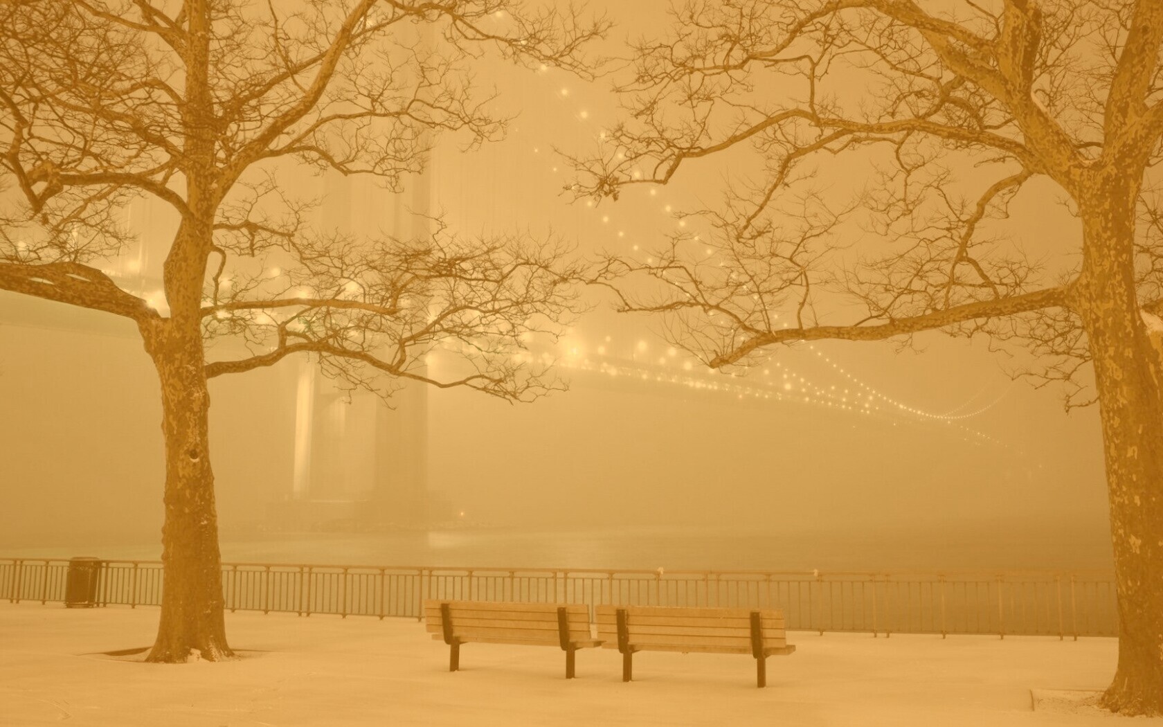 Вечер в Нью-Йорке обои