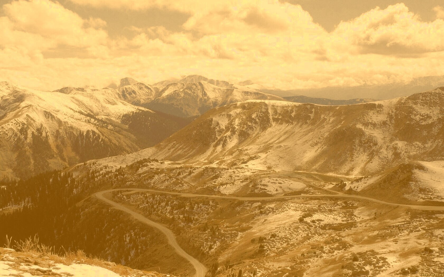 Горная дорога обои