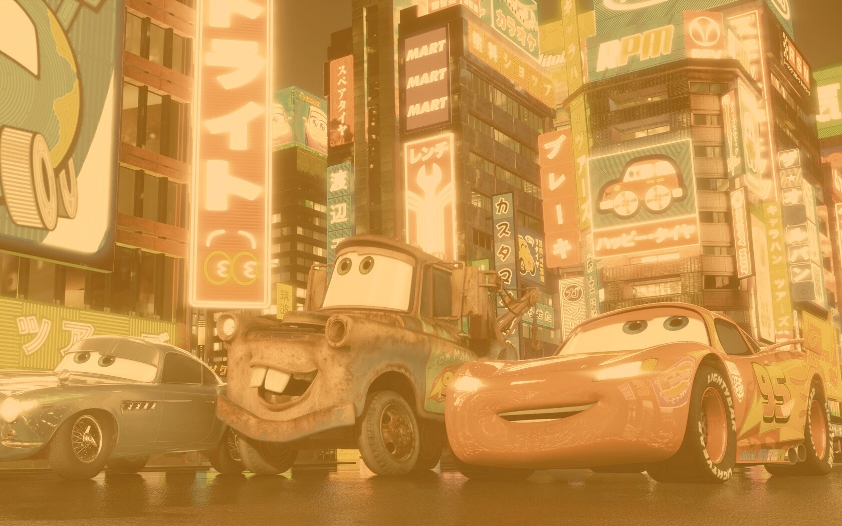 Тачки в большом городе обои