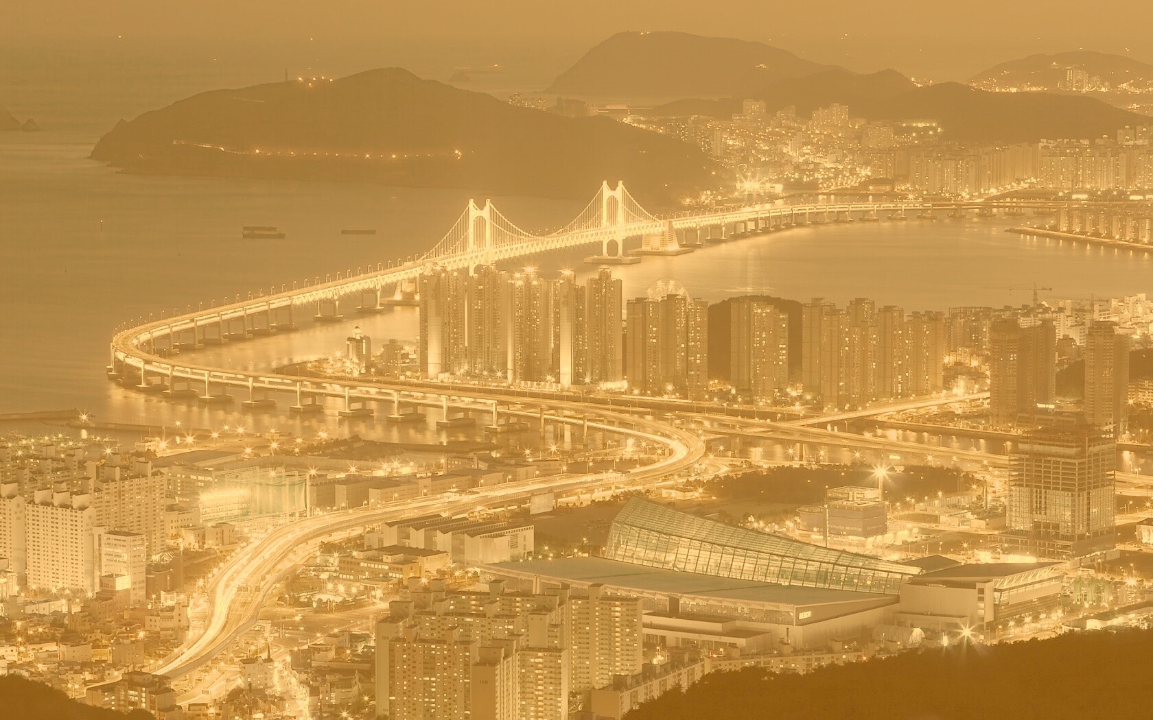 Ночной город обои