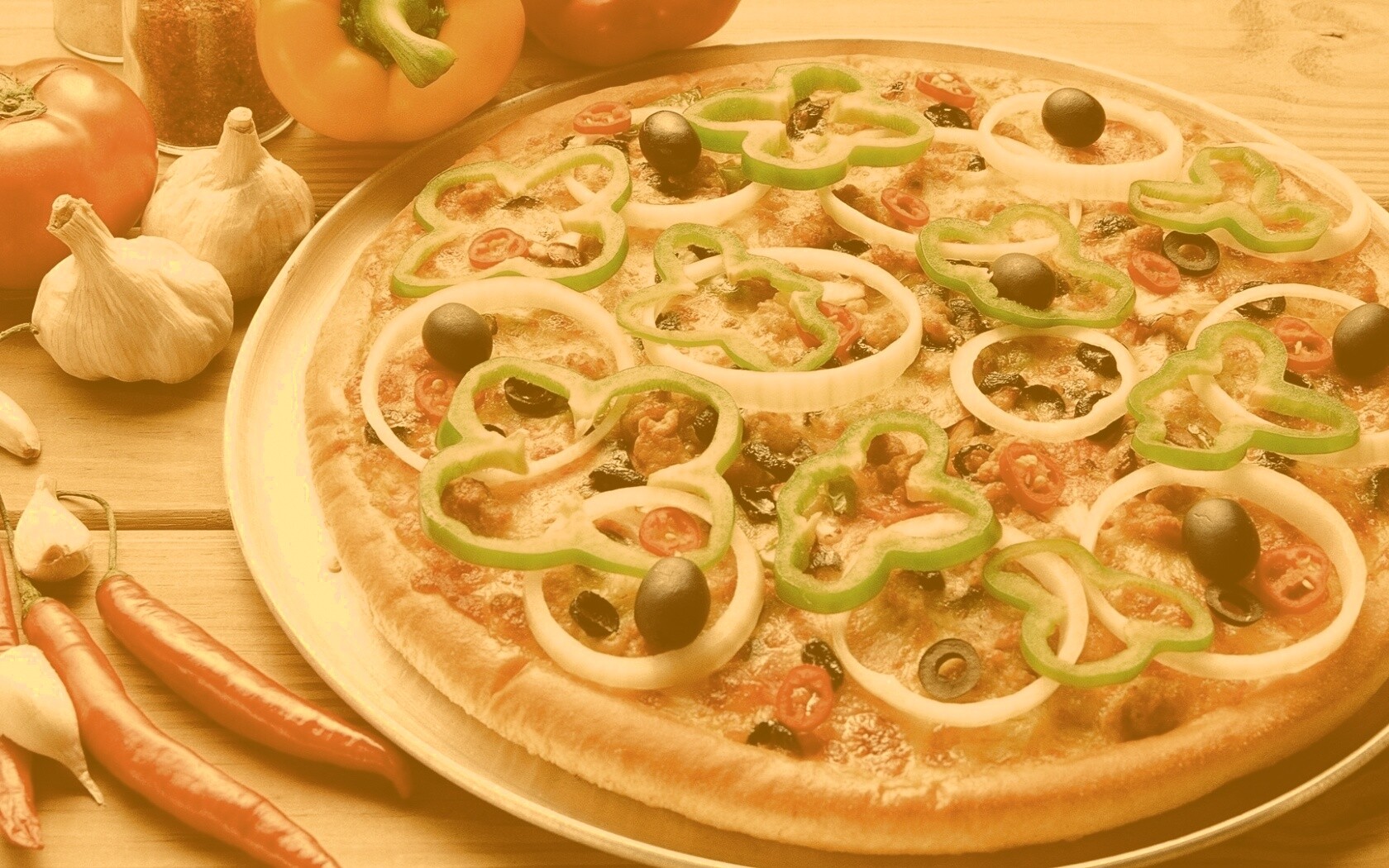 Пицца с паприкой обои