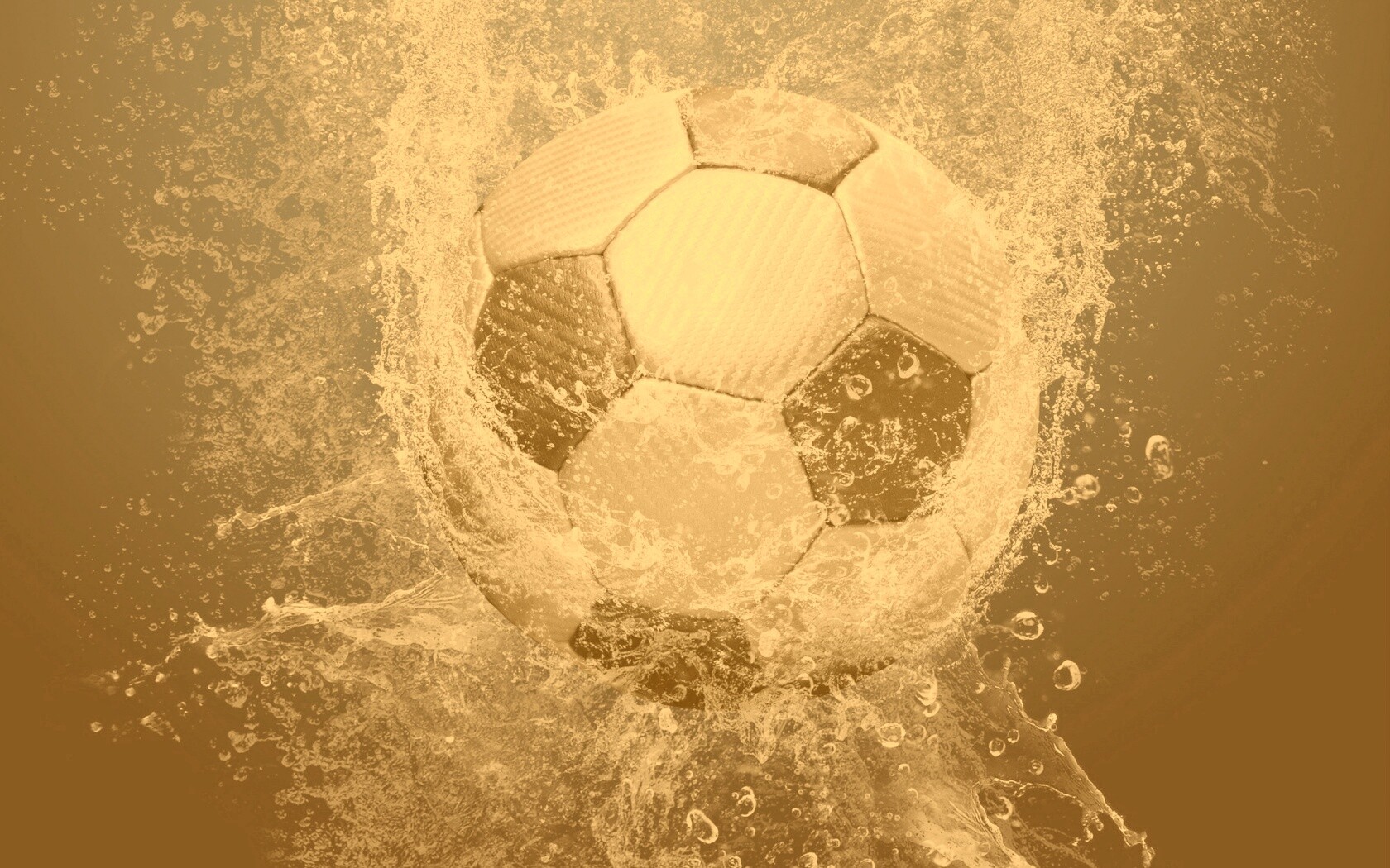 Футбольный мяч в воде обои