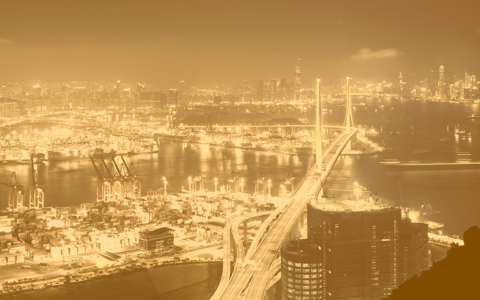 Ночная городская жизнь обои