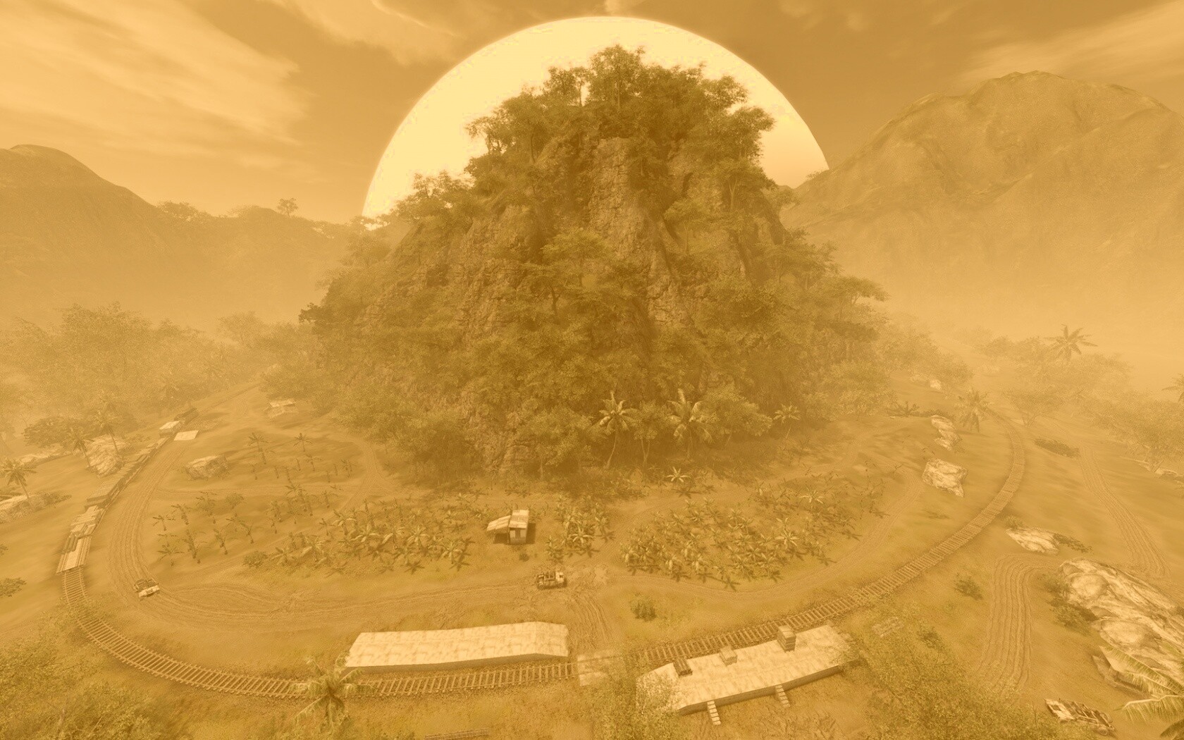 Железная дорога в тропиках из Crysis обои