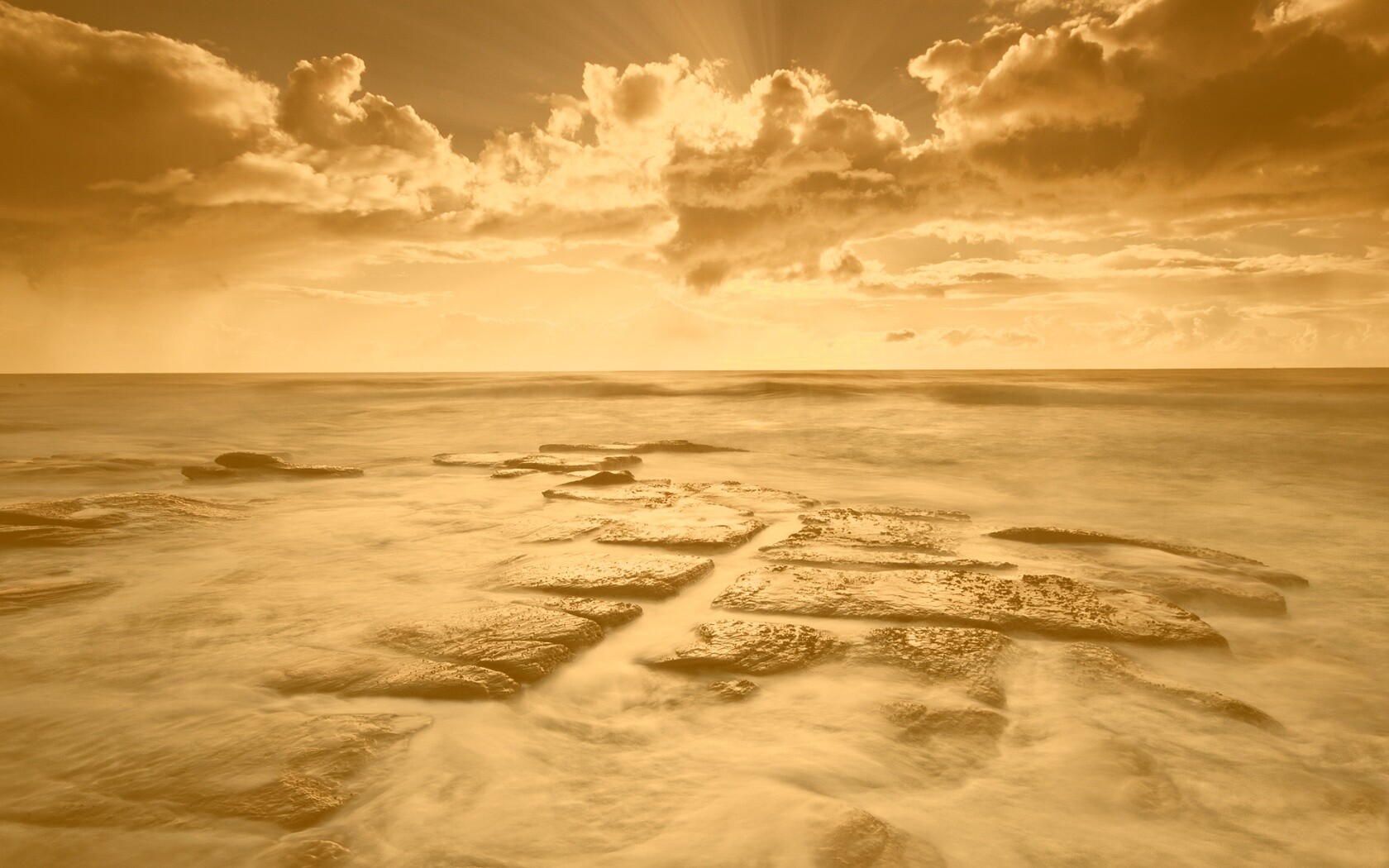 Море в HDR обои