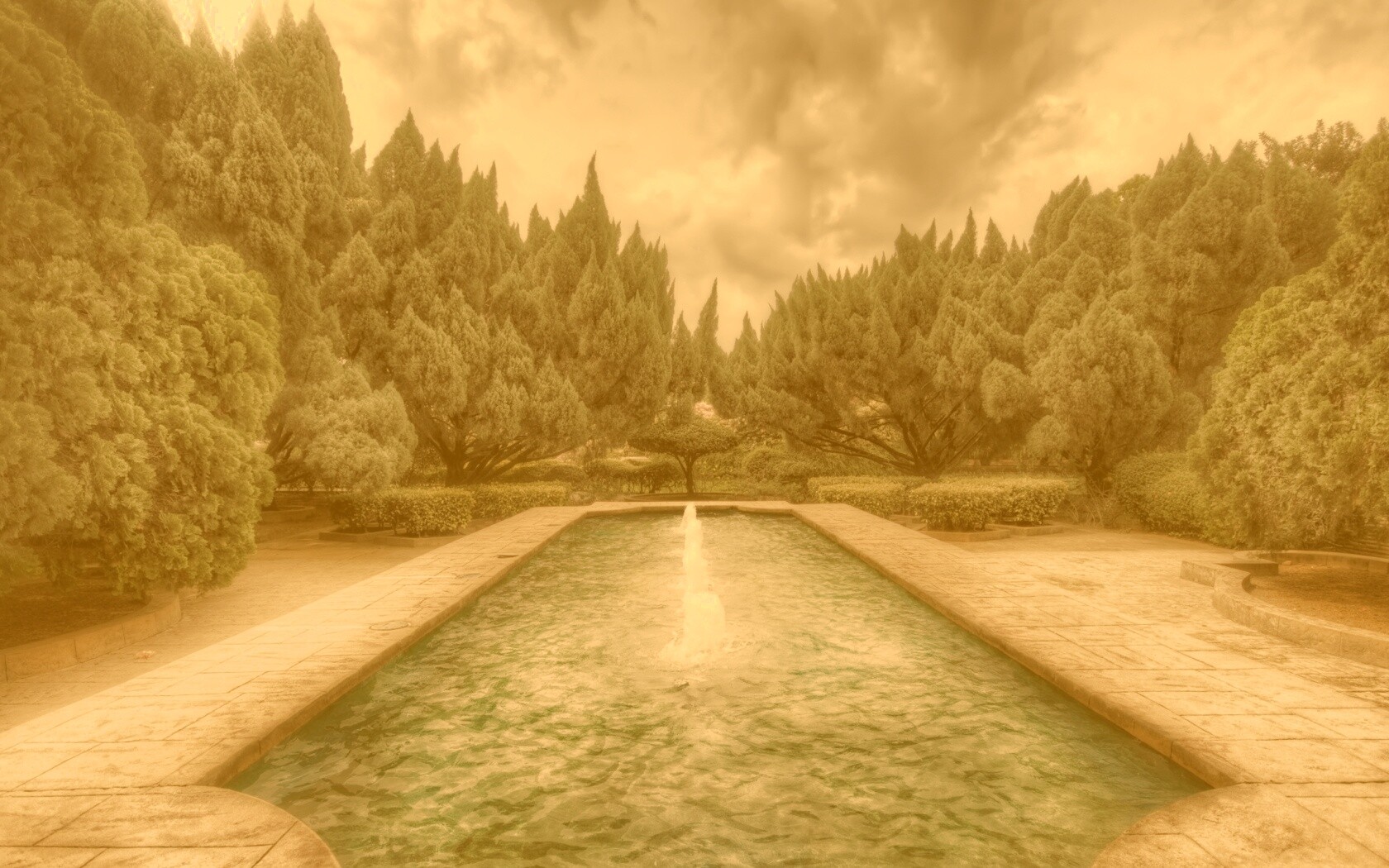 Фонтан в заповеднике обои