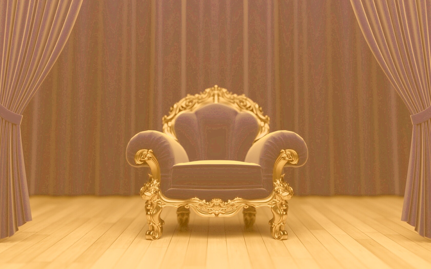 Королевское синее кресло обои