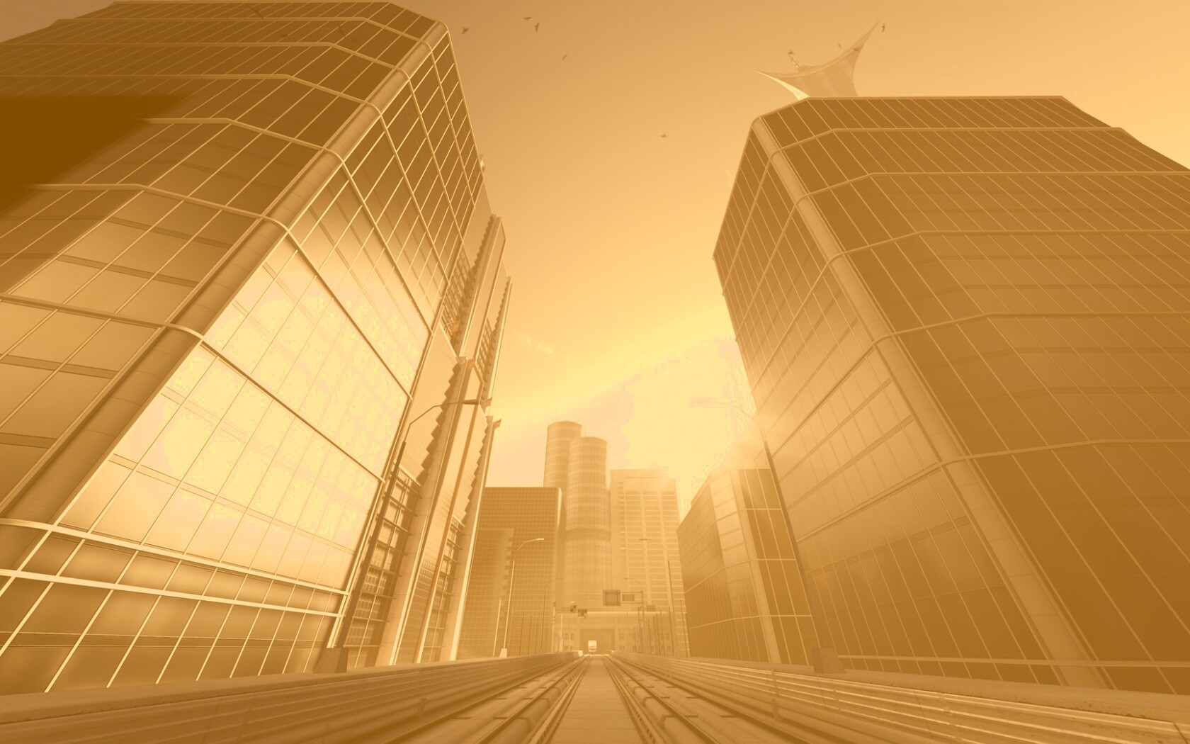 Улица из Mirrors Edge обои