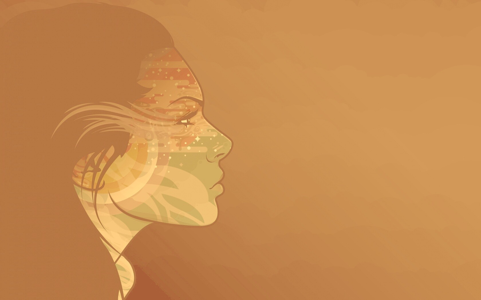 Профиль девушки обои