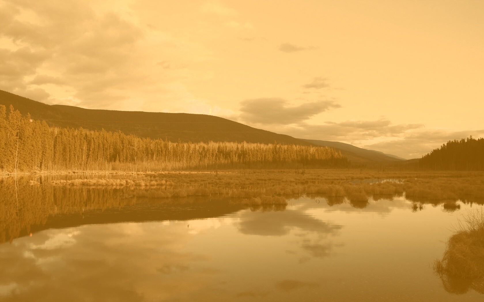 Осеннее озеро обои