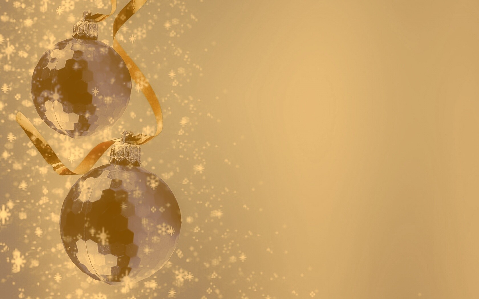 Синие новогодние шары обои