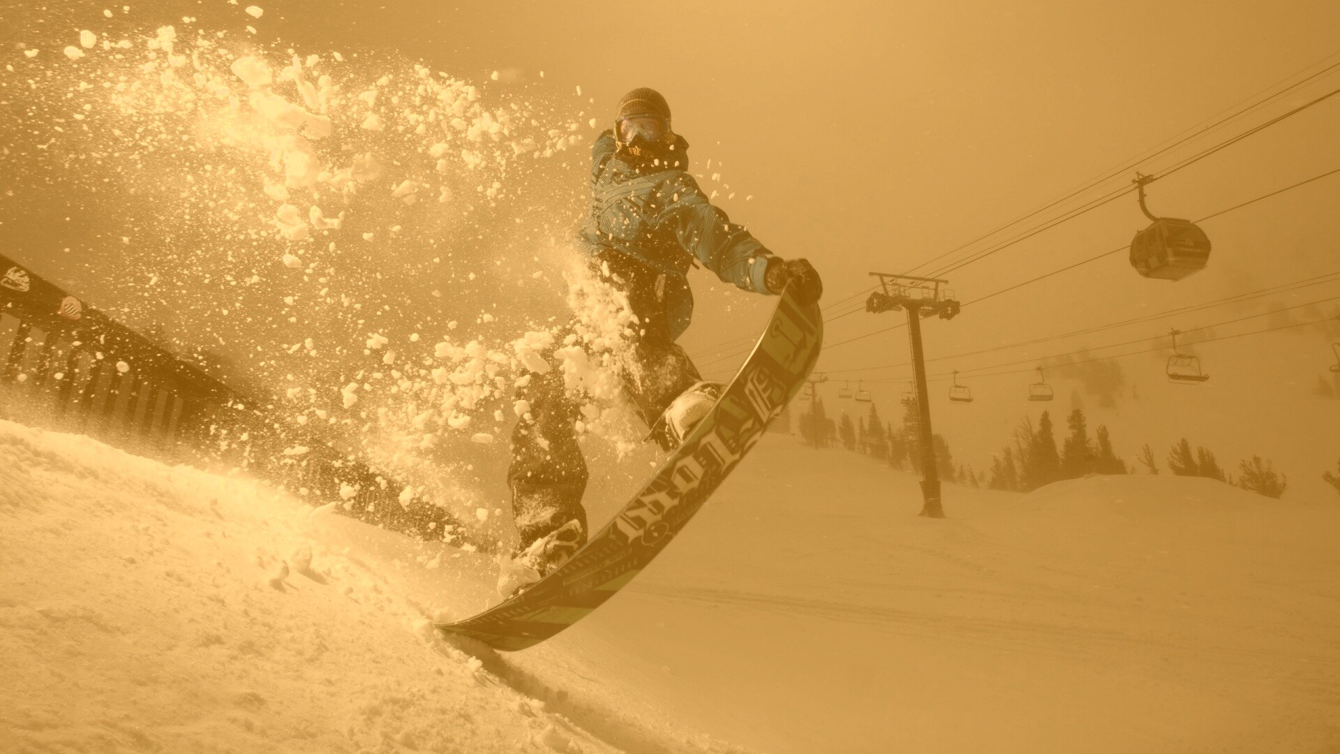 Сноубордист обои