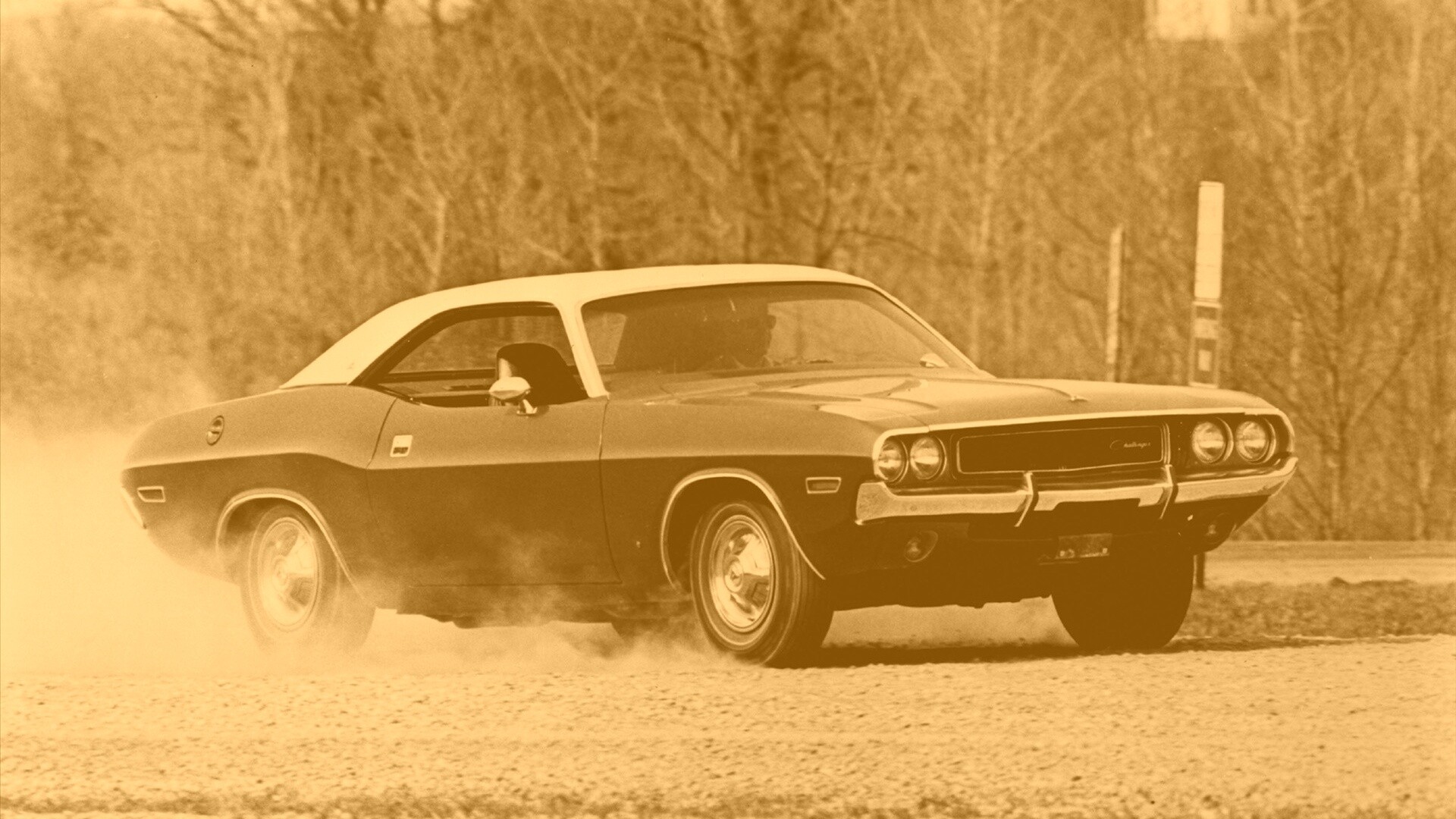 Черно-белое фото Dodge обои