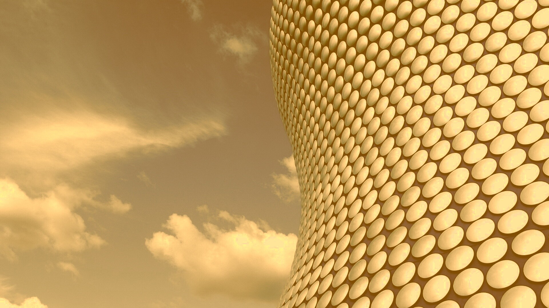 Стена из белых кругов обои