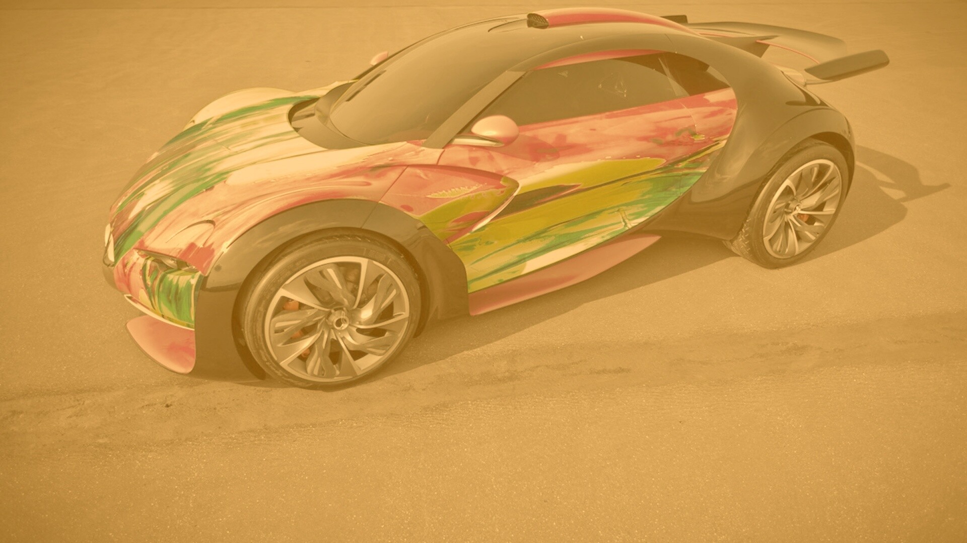 Раскрашенный спорткар ситроен обои