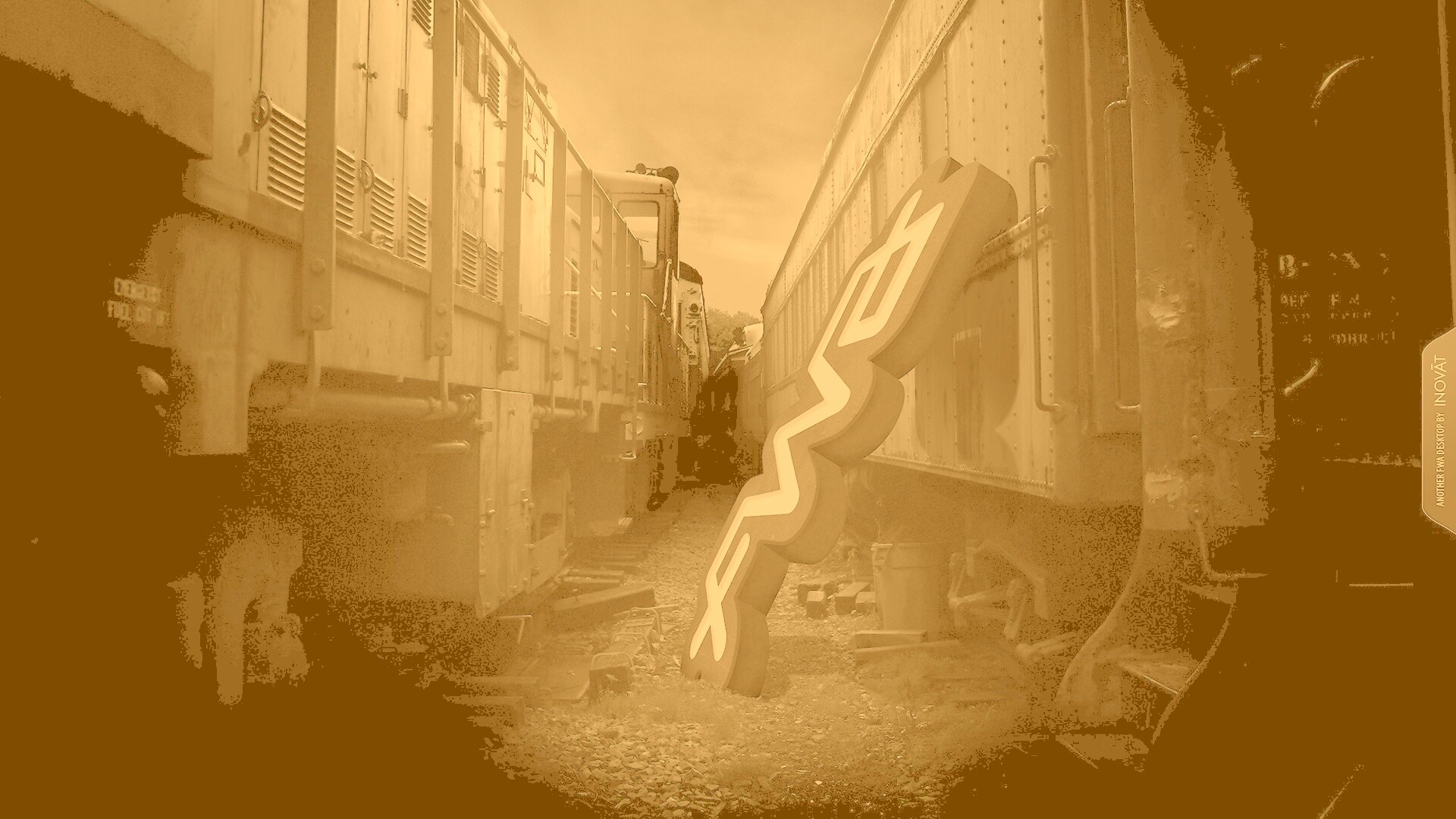 Упавшая вывеска обои