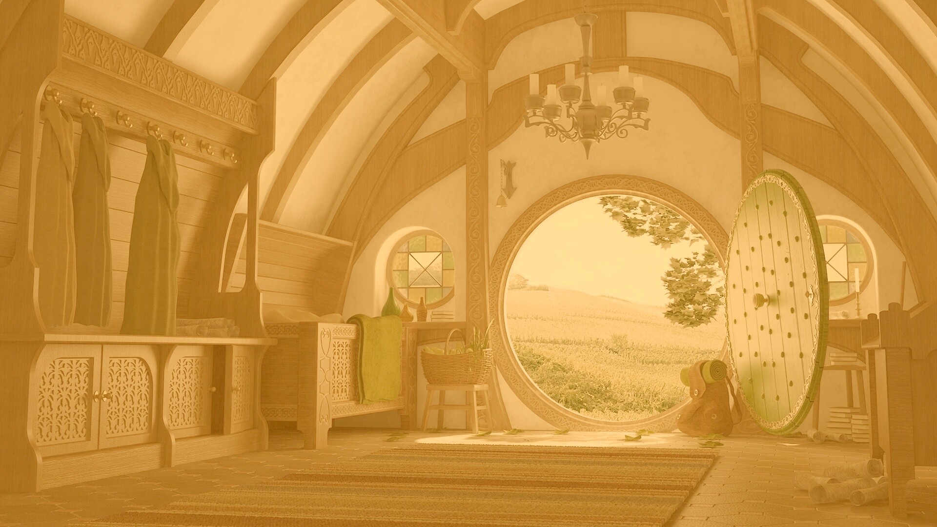 Дом хоббитов обои