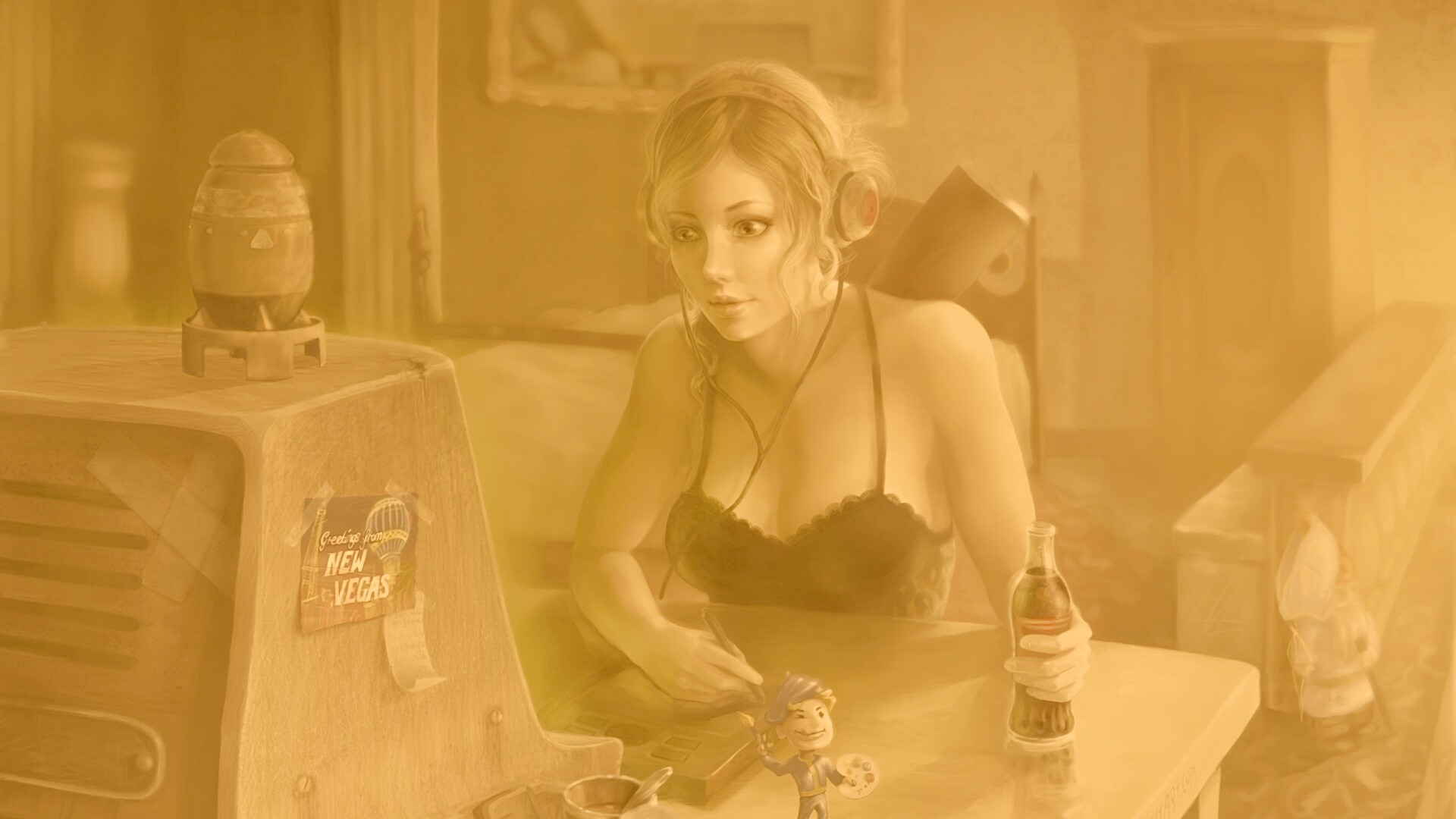 Девушка Одинокий странник обои