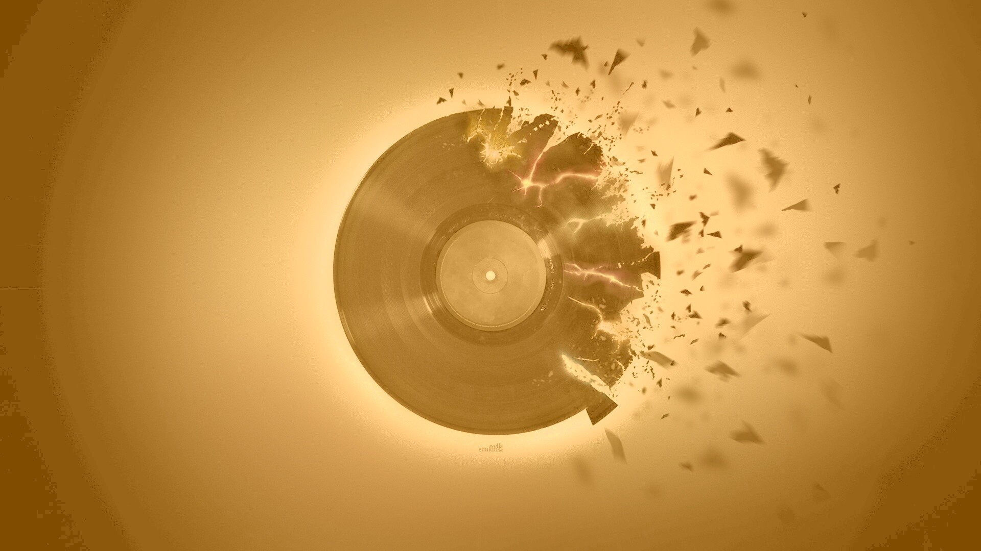 Разрывающийся винил обои