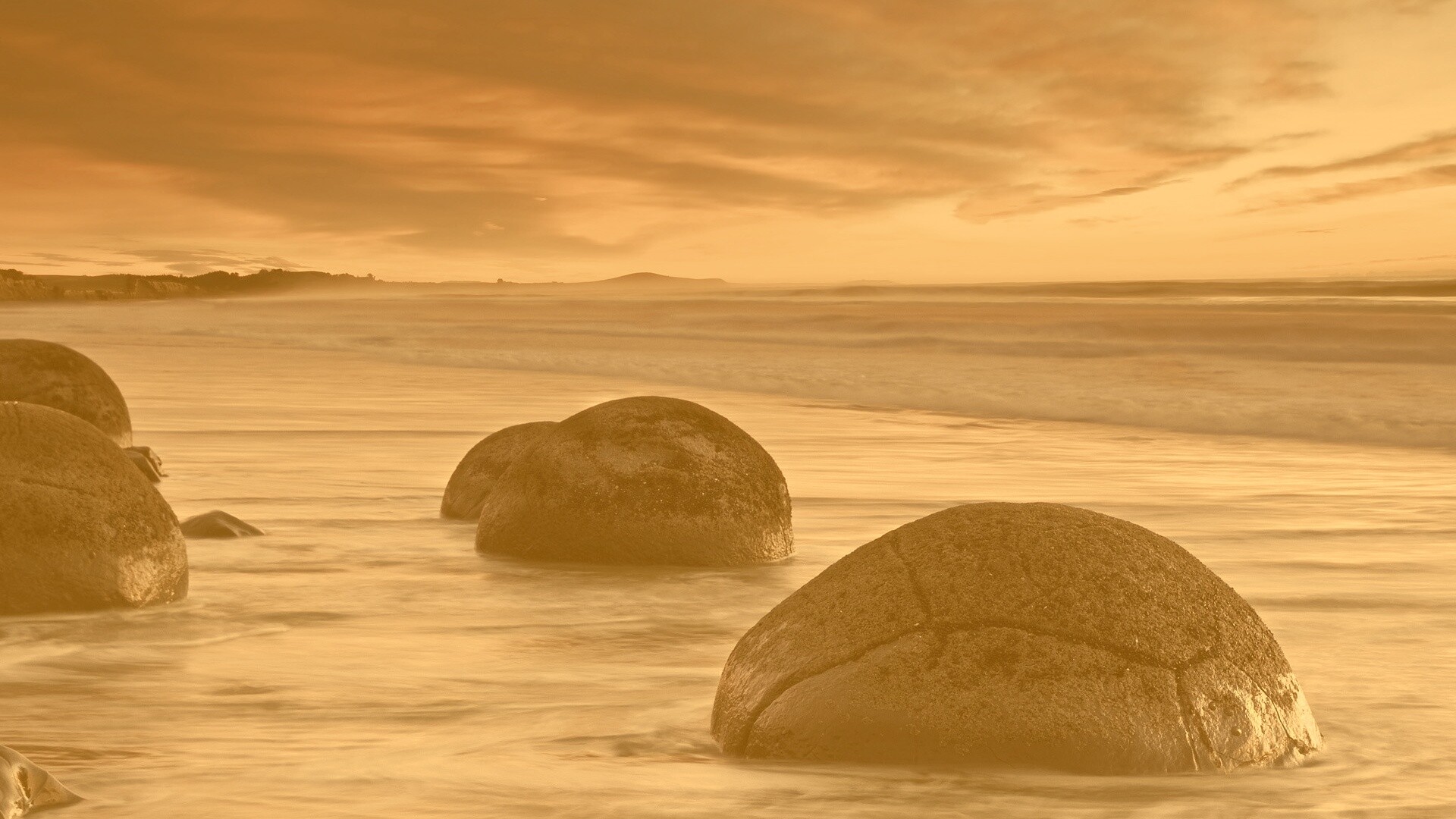 Камни в морском прибое обои