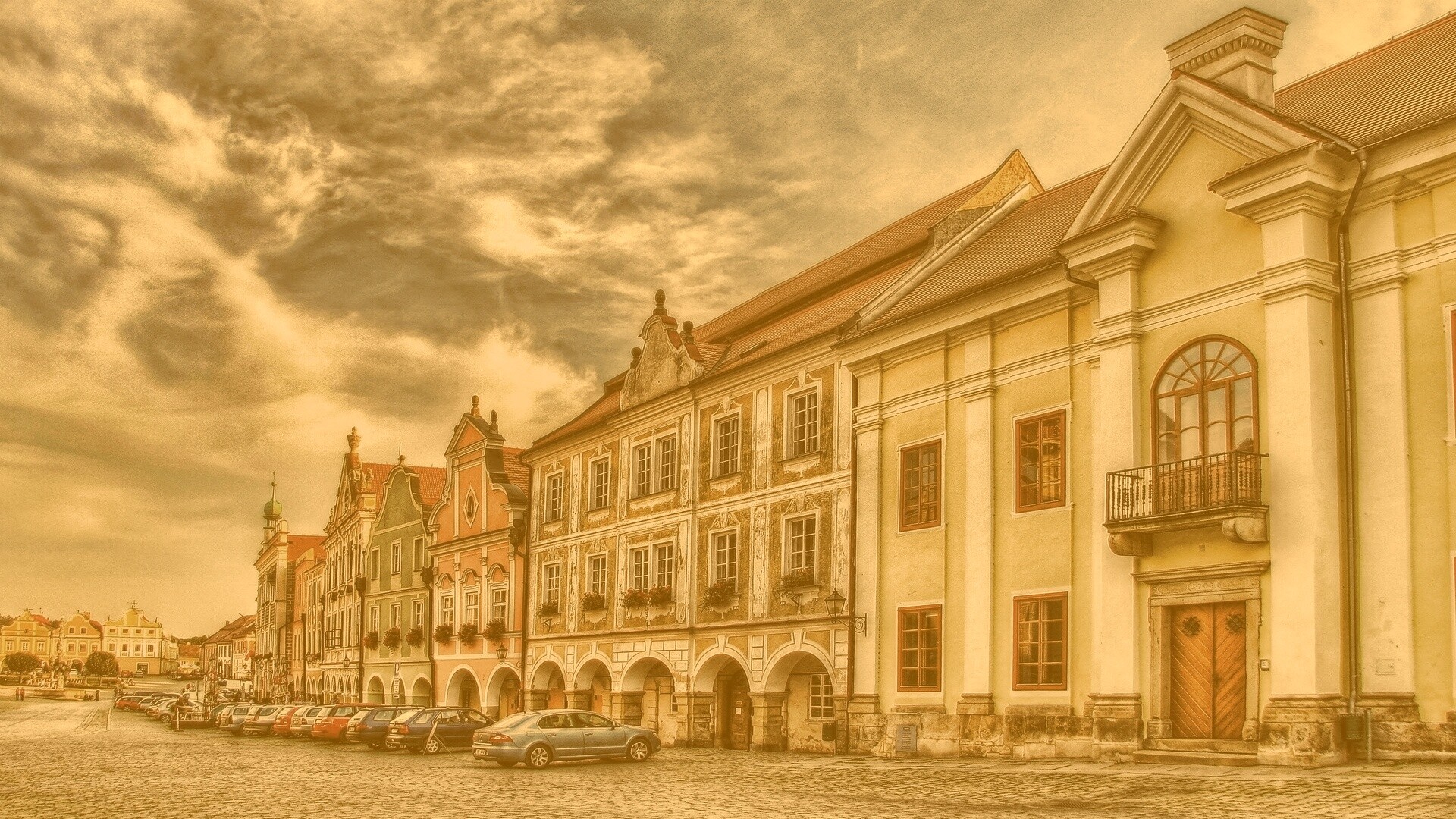 Домики в Чехии обои