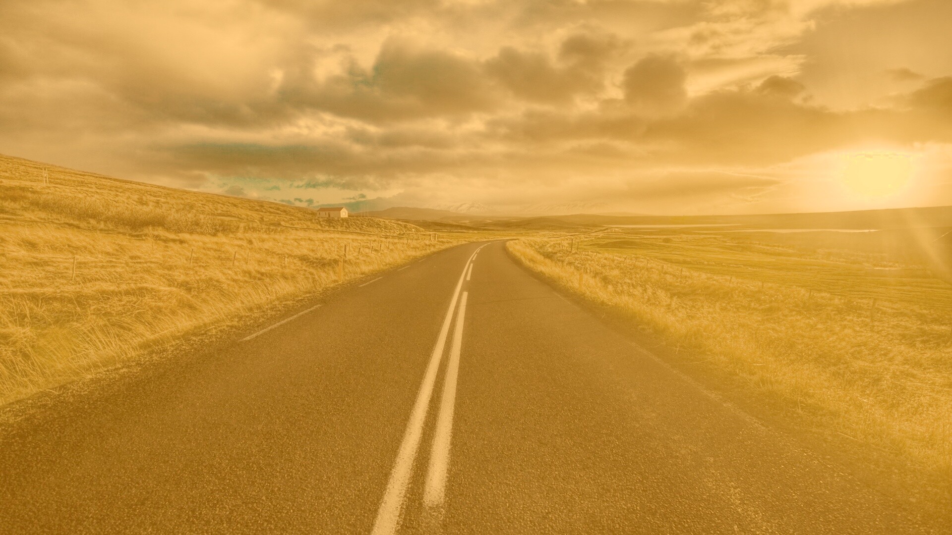 Пустая дорога обои