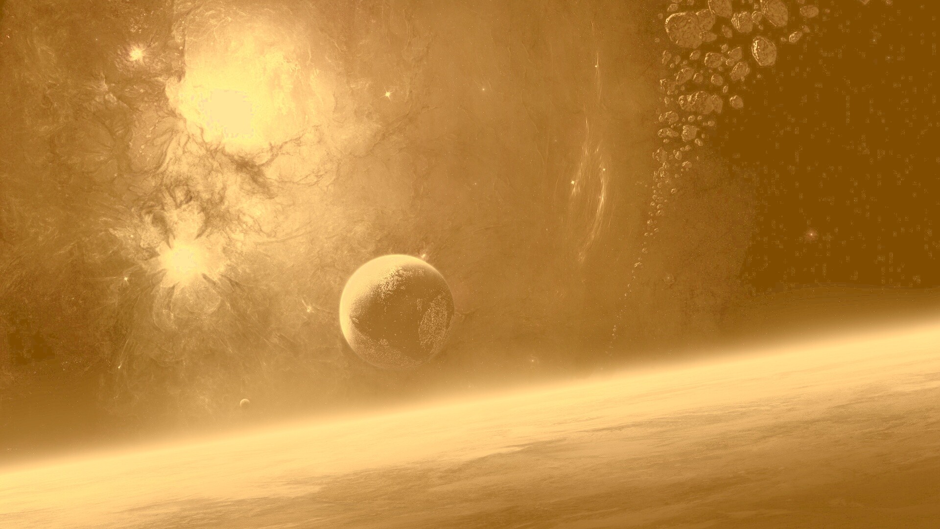 Черный космический туман обои