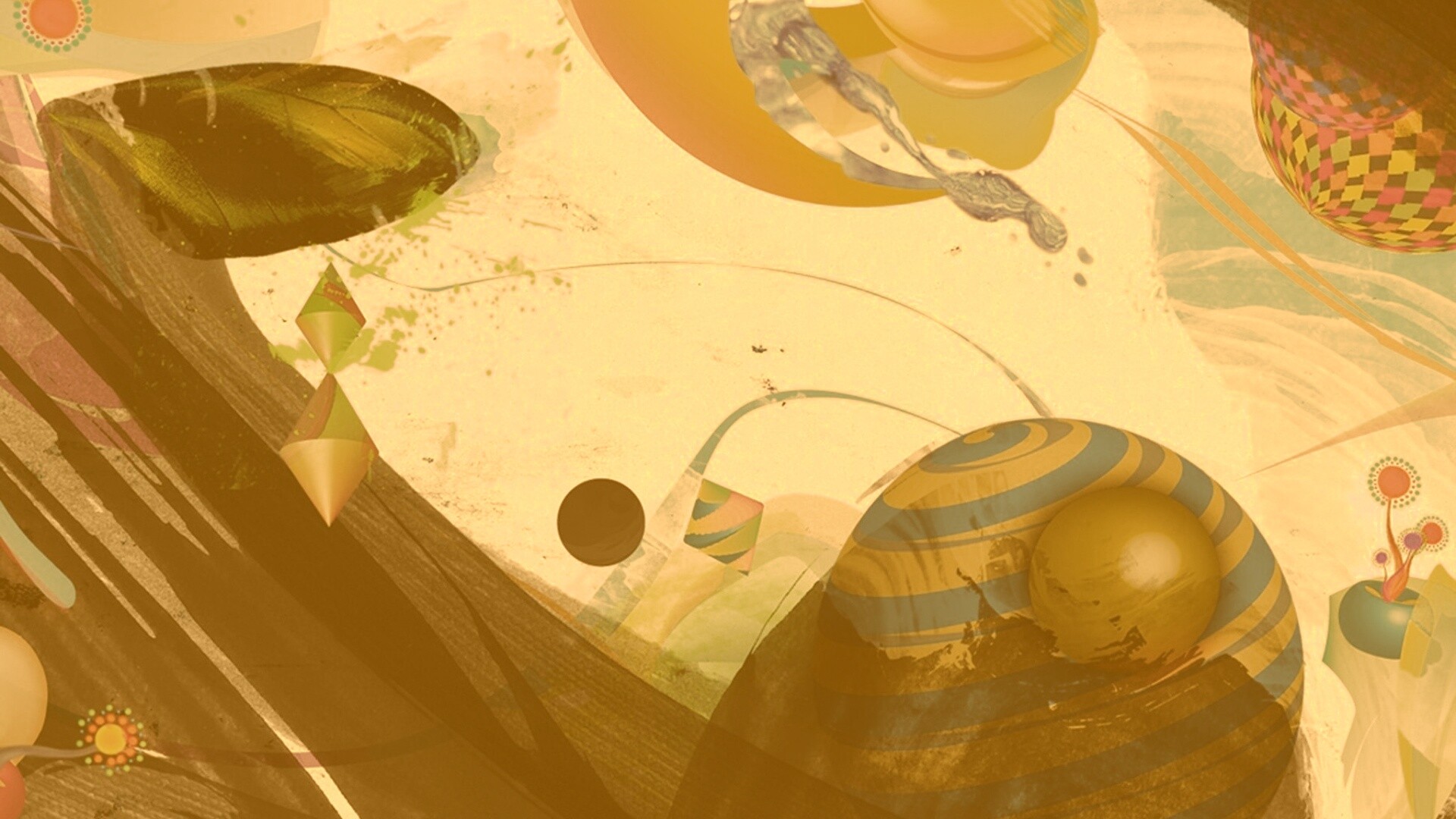 Абстракция из игрушек обои