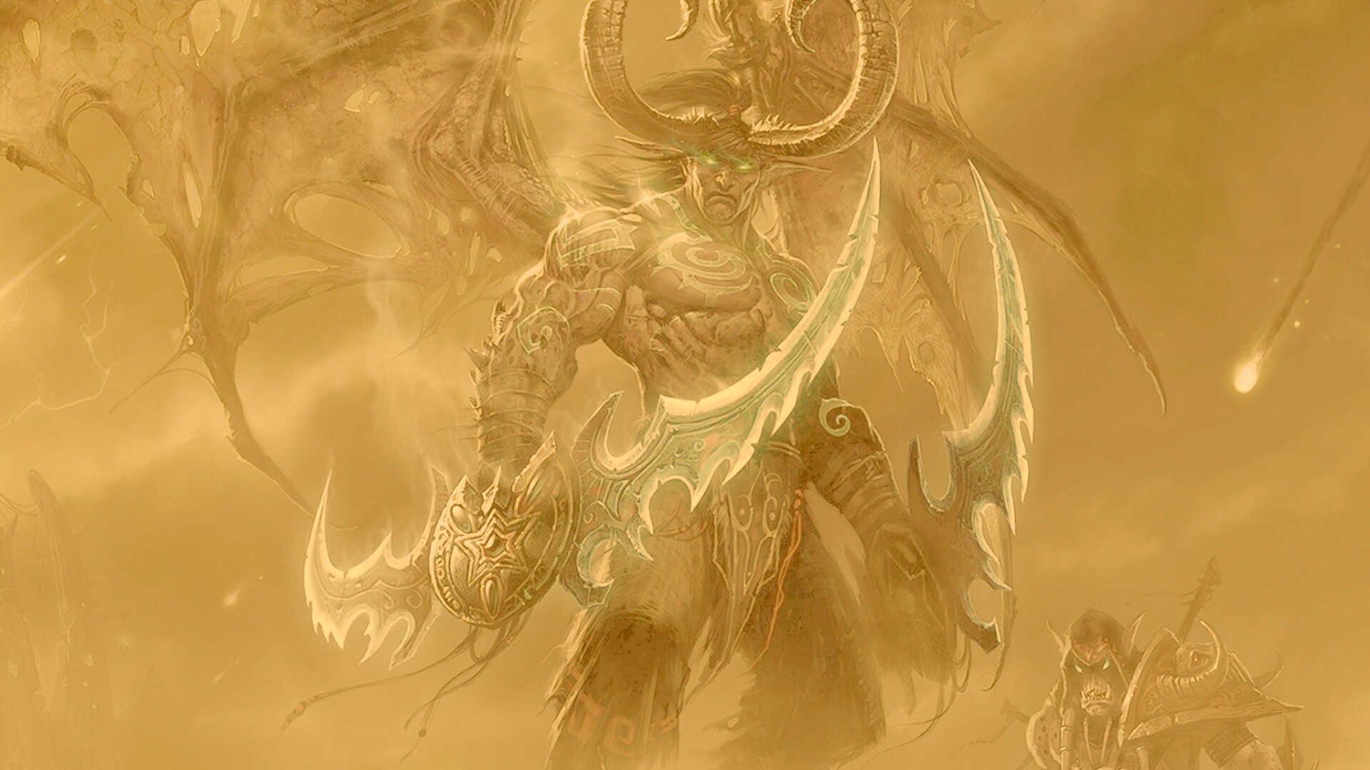 Иллидан с клинками обои