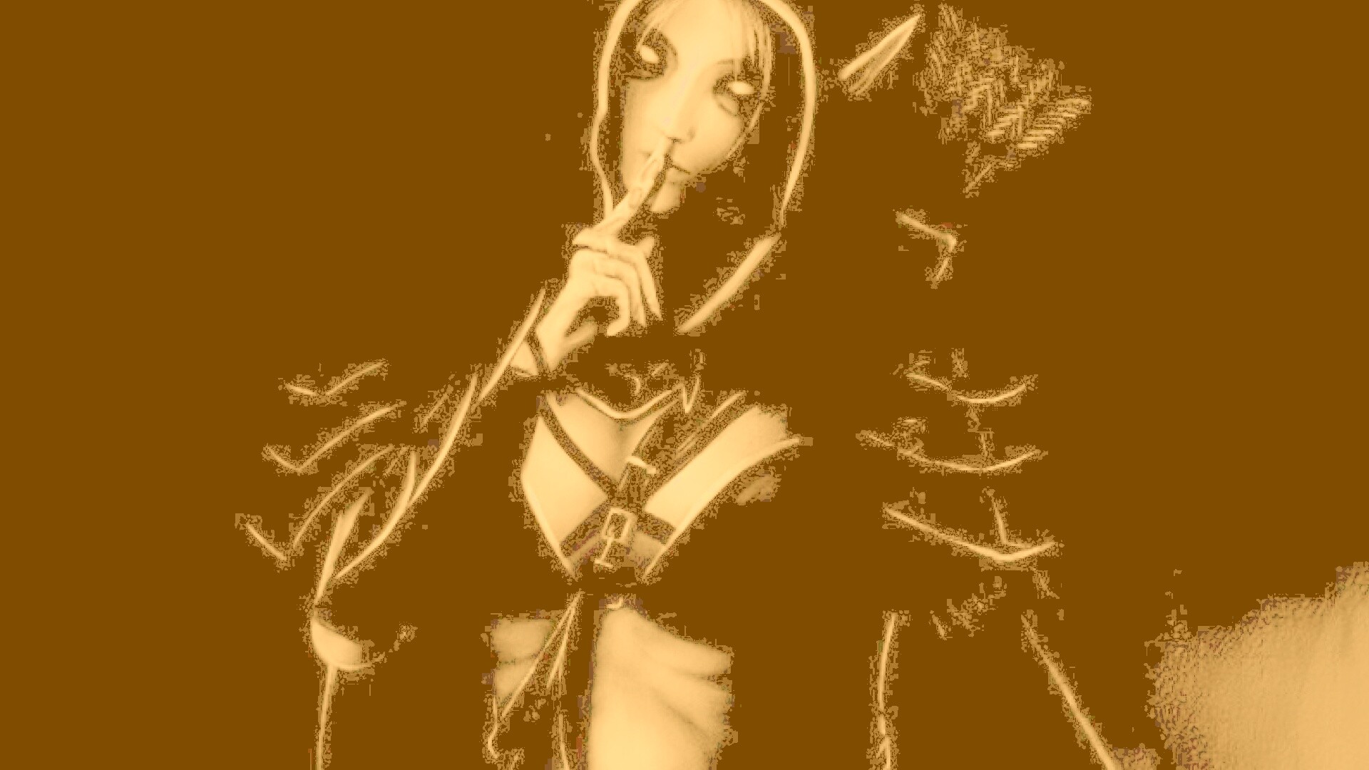 Ночная эльфийка призывает к тишине обои