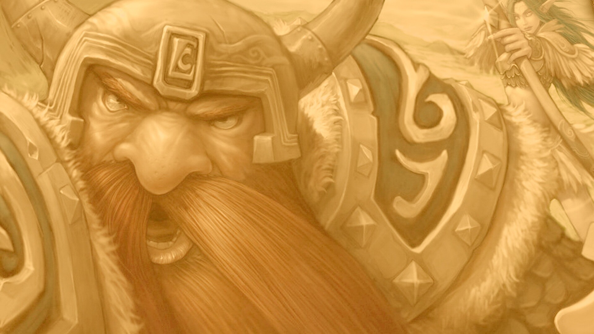 Гном убегающий от ночной эльфийки обои