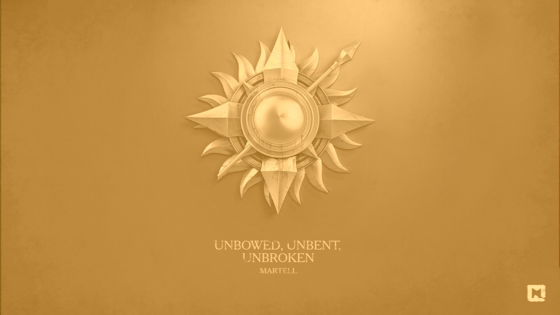 Металлический герб дома Мартелл обои