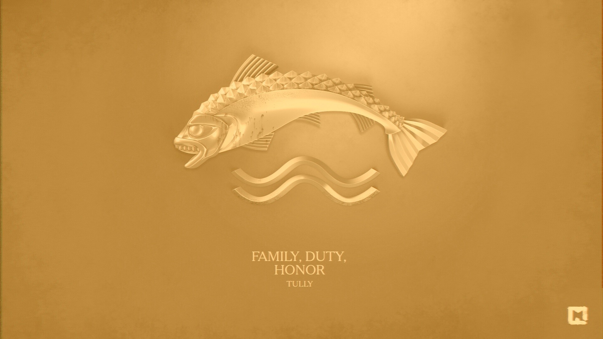 Металлический герб дома Талли обои