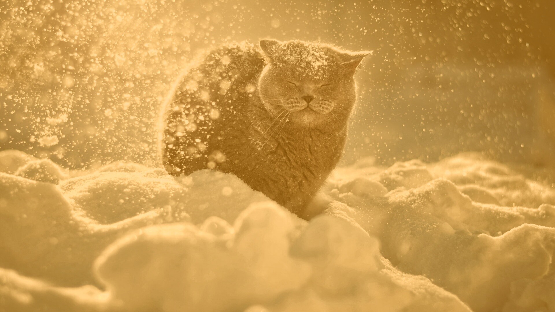 Британце в снегу обои