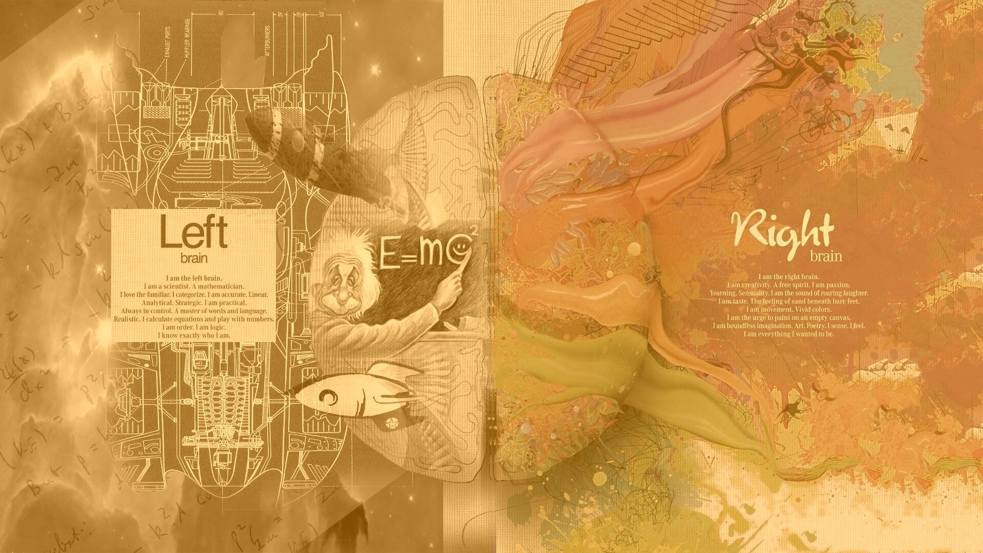 Логика против креатива обои