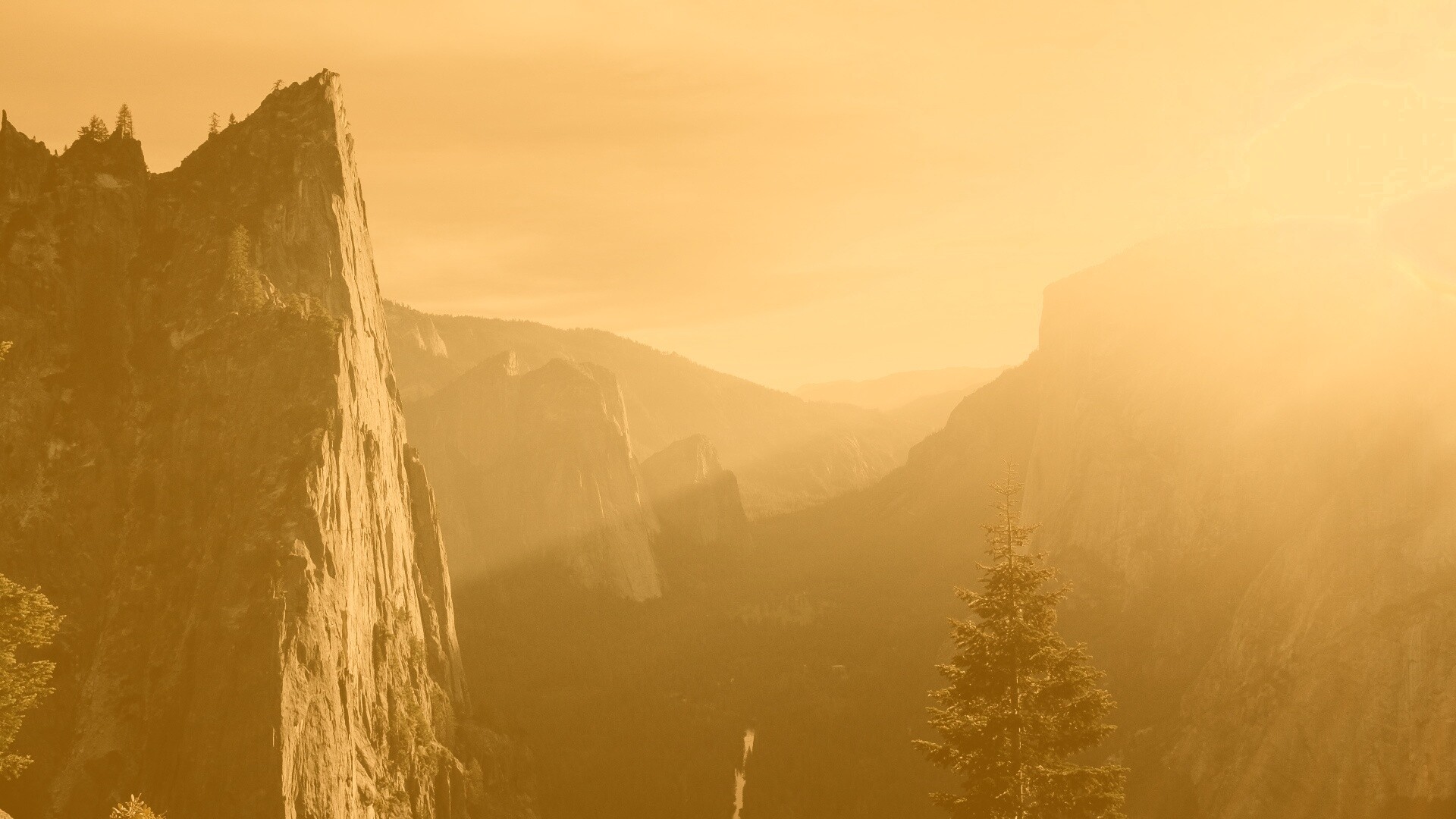 Горный пейзаж обои