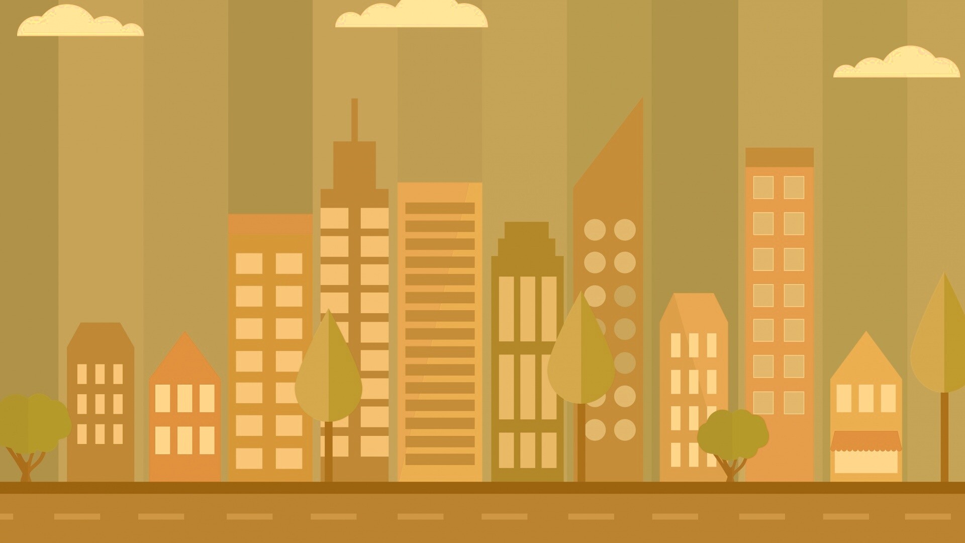 Векторный рисунок города обои