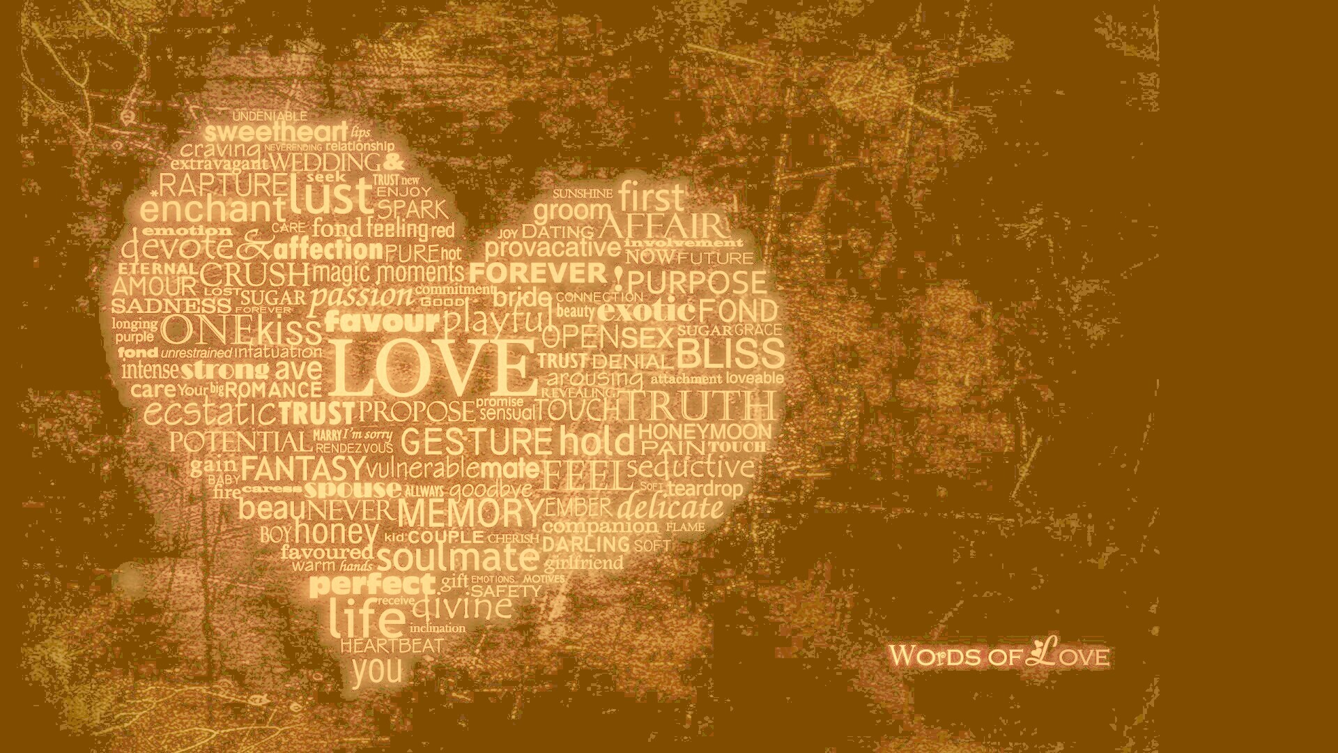 Слова любви обои