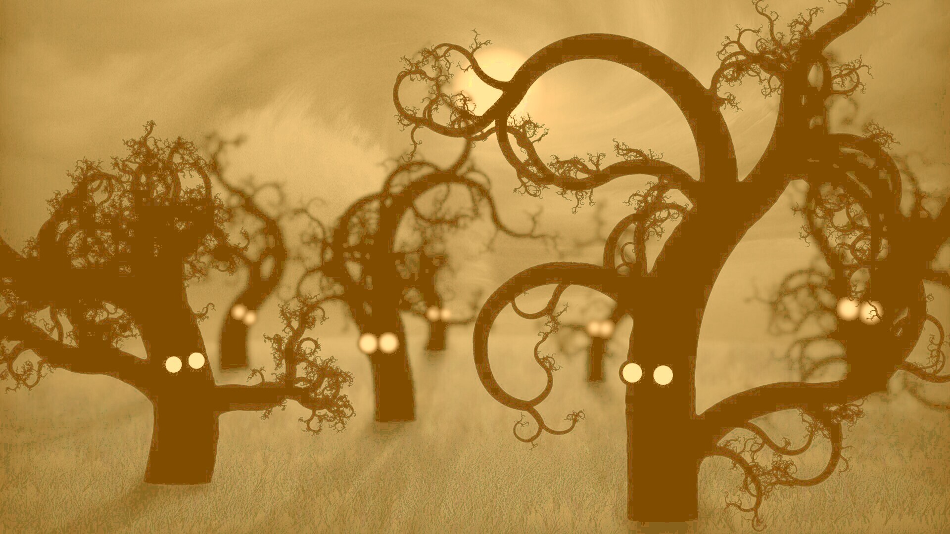 Страшно ночью в лесу обои