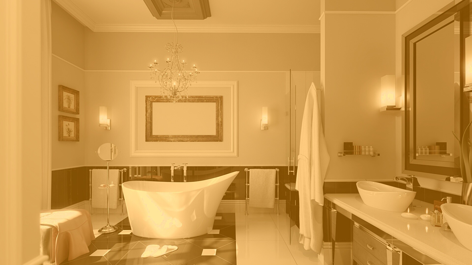 Современная ванна обои