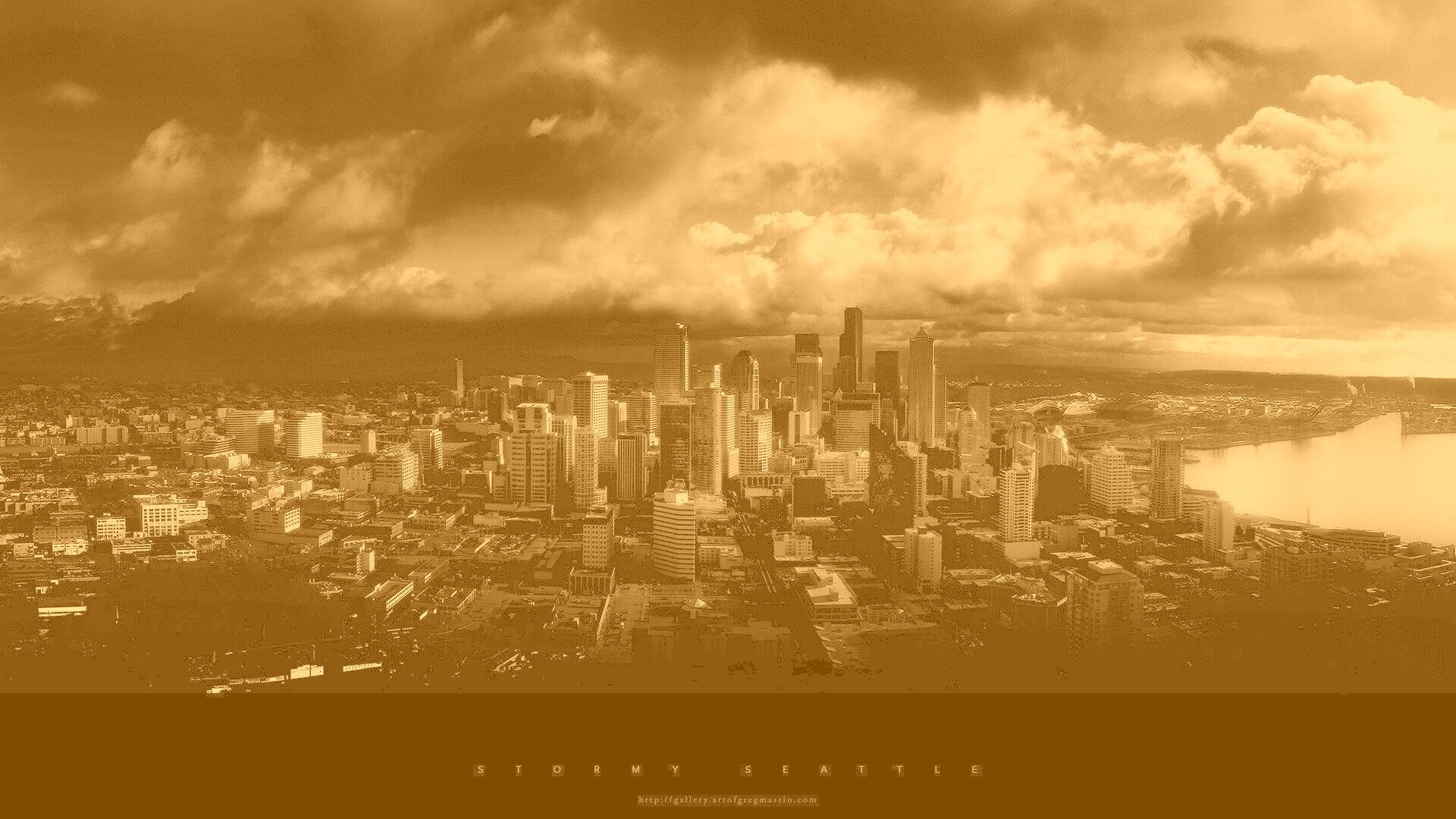Штормовой Сиэтл обои