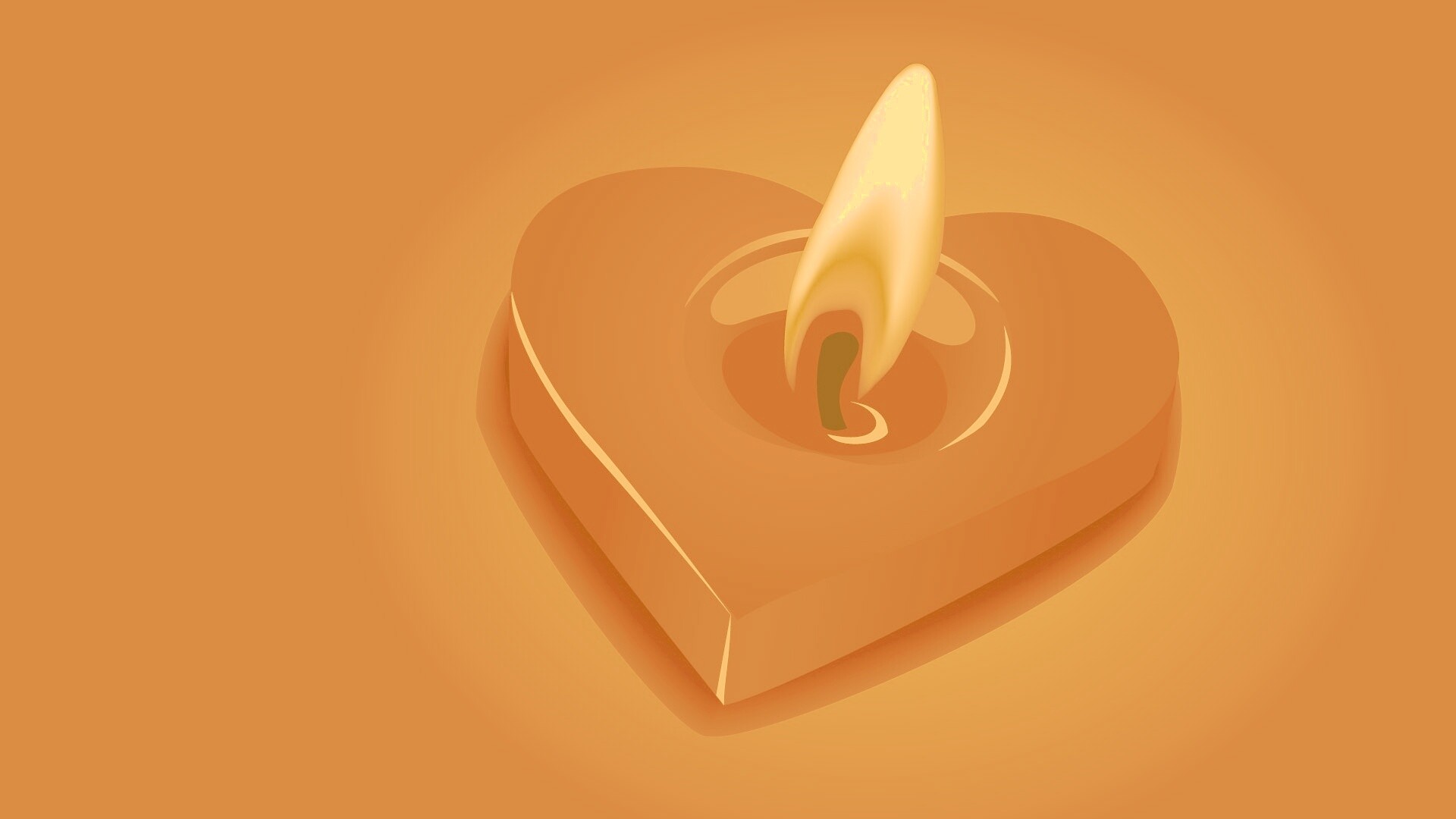 Свеча для Дня всех влюбленных обои