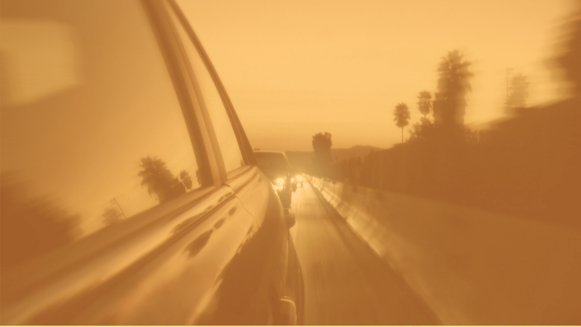 Вечерняя поездка обои