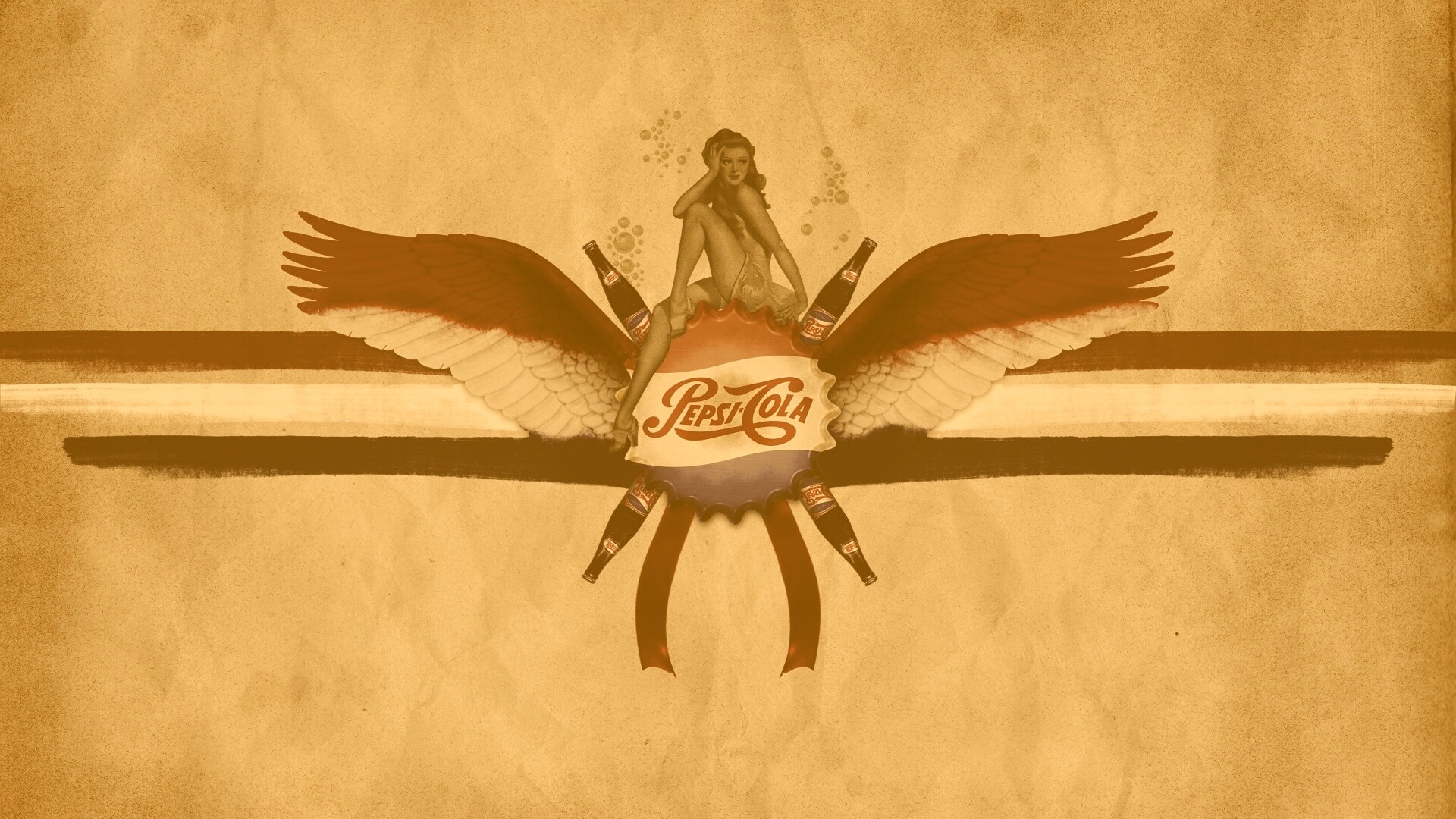 Пепси-Кола в стиле ретро обои