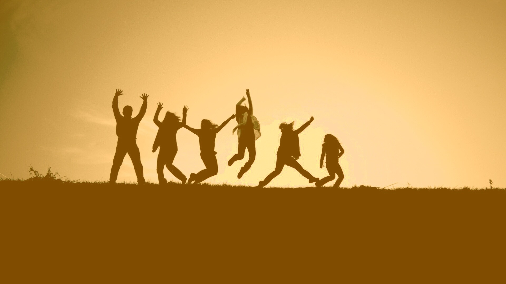 Силуэты людей обои