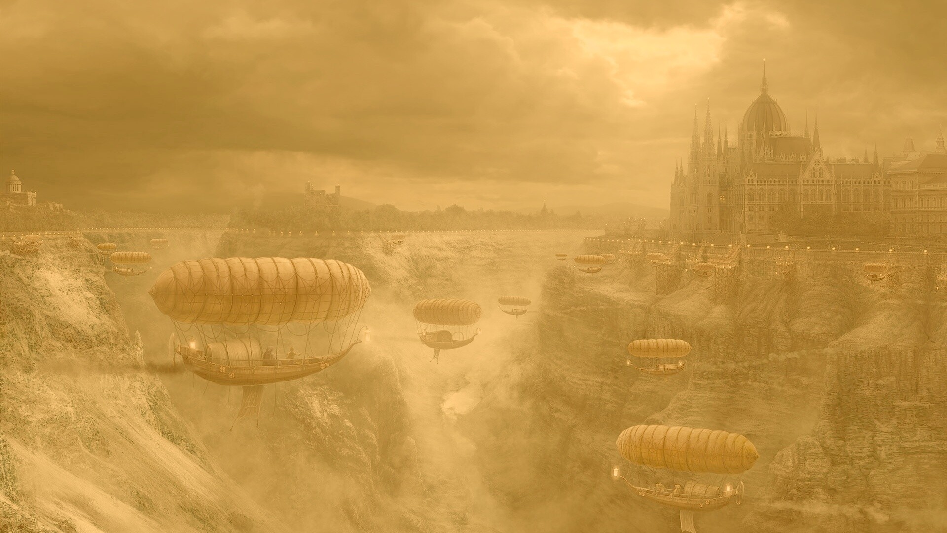 Фентезийный Будапешт обои