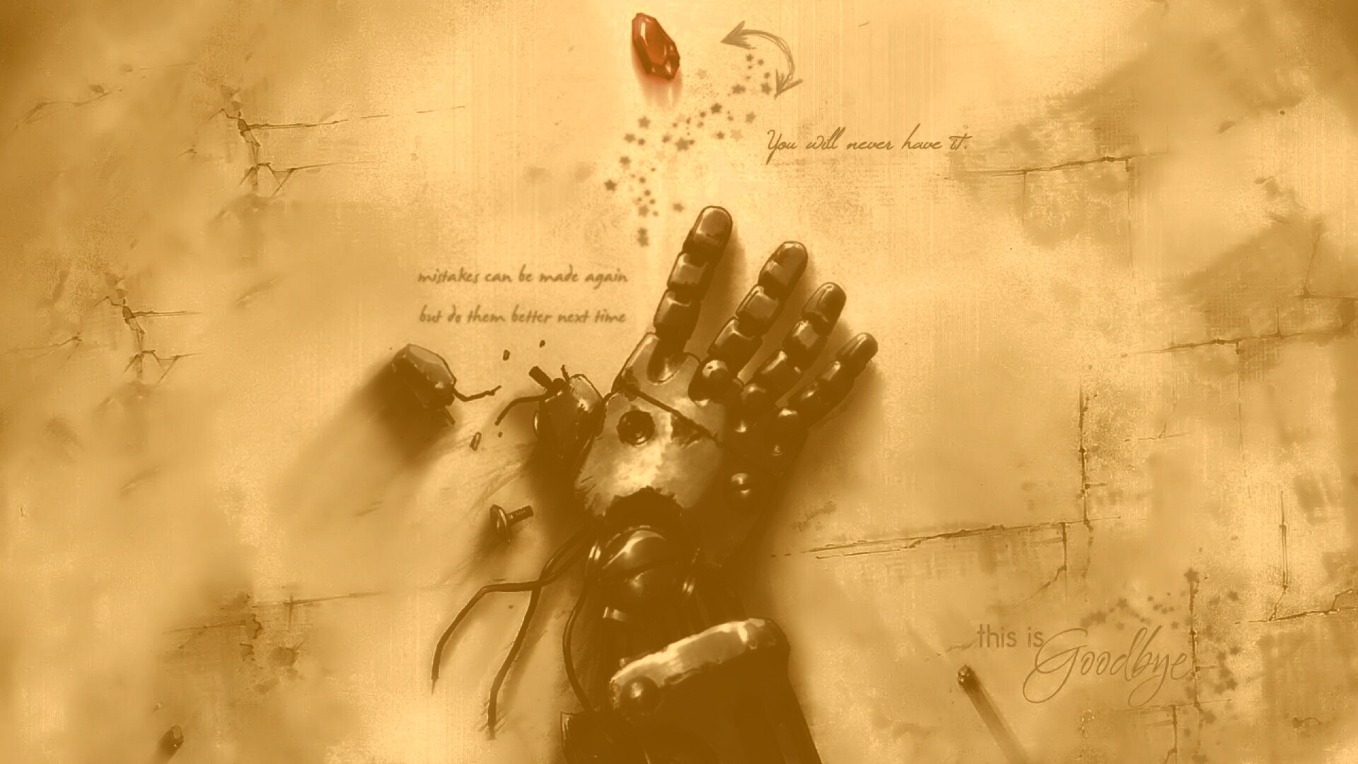 Автопротез из анимэ Стальной Алхимик обои