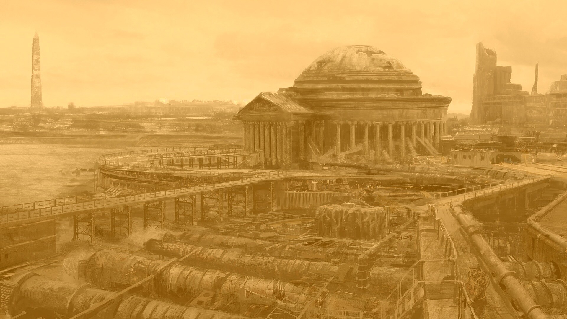 Водоочиститель в мемориале Джеферсона из Fallout 3 обои