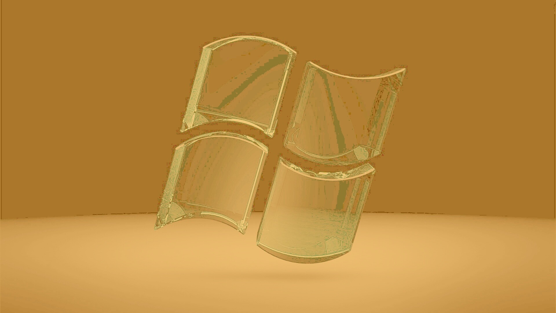 Логотип Windows из стекла обои