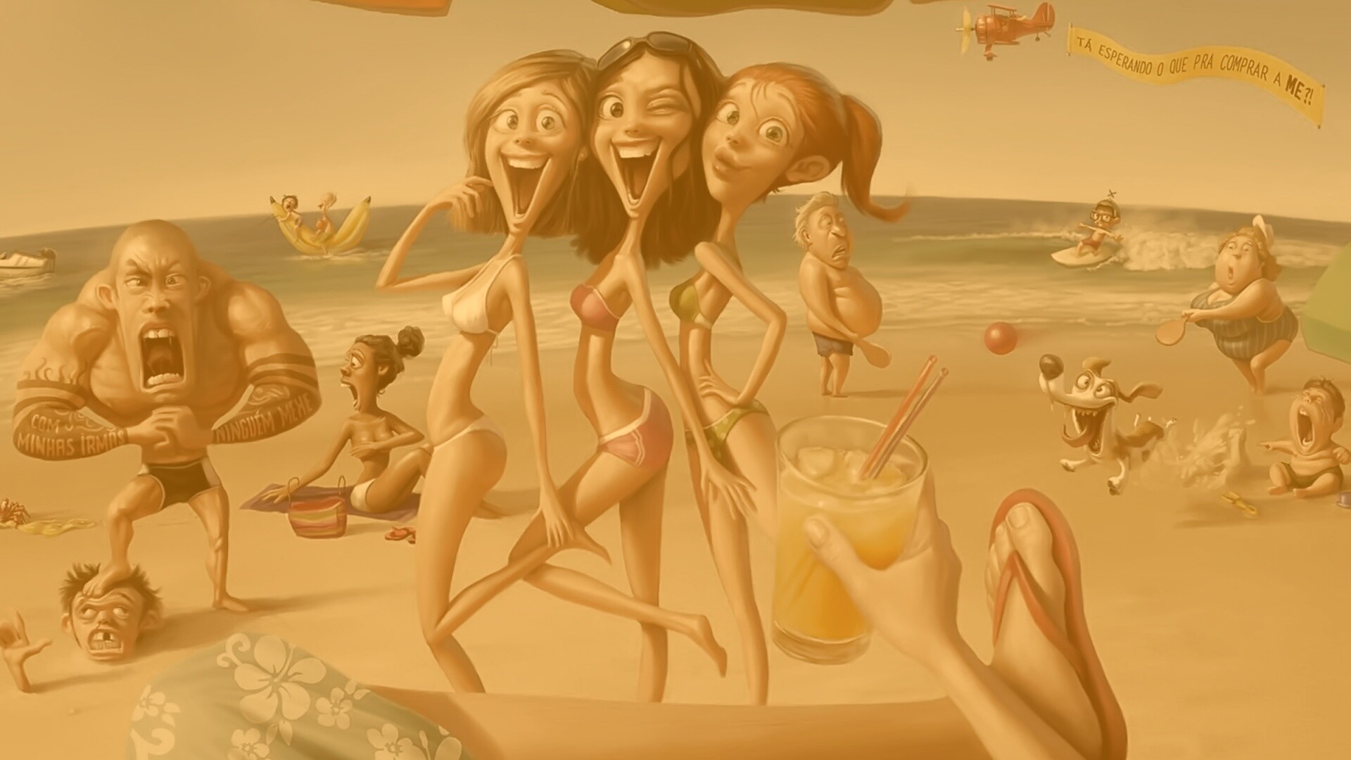 На пляжу ляжу) обои